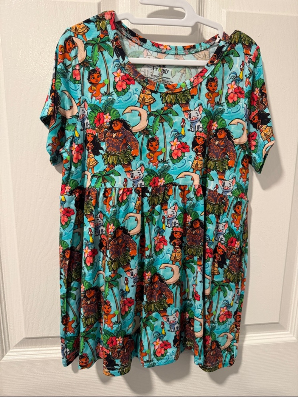 Disneys Moana Bamboo Twirl Dress with shorts NWT Size 7/8